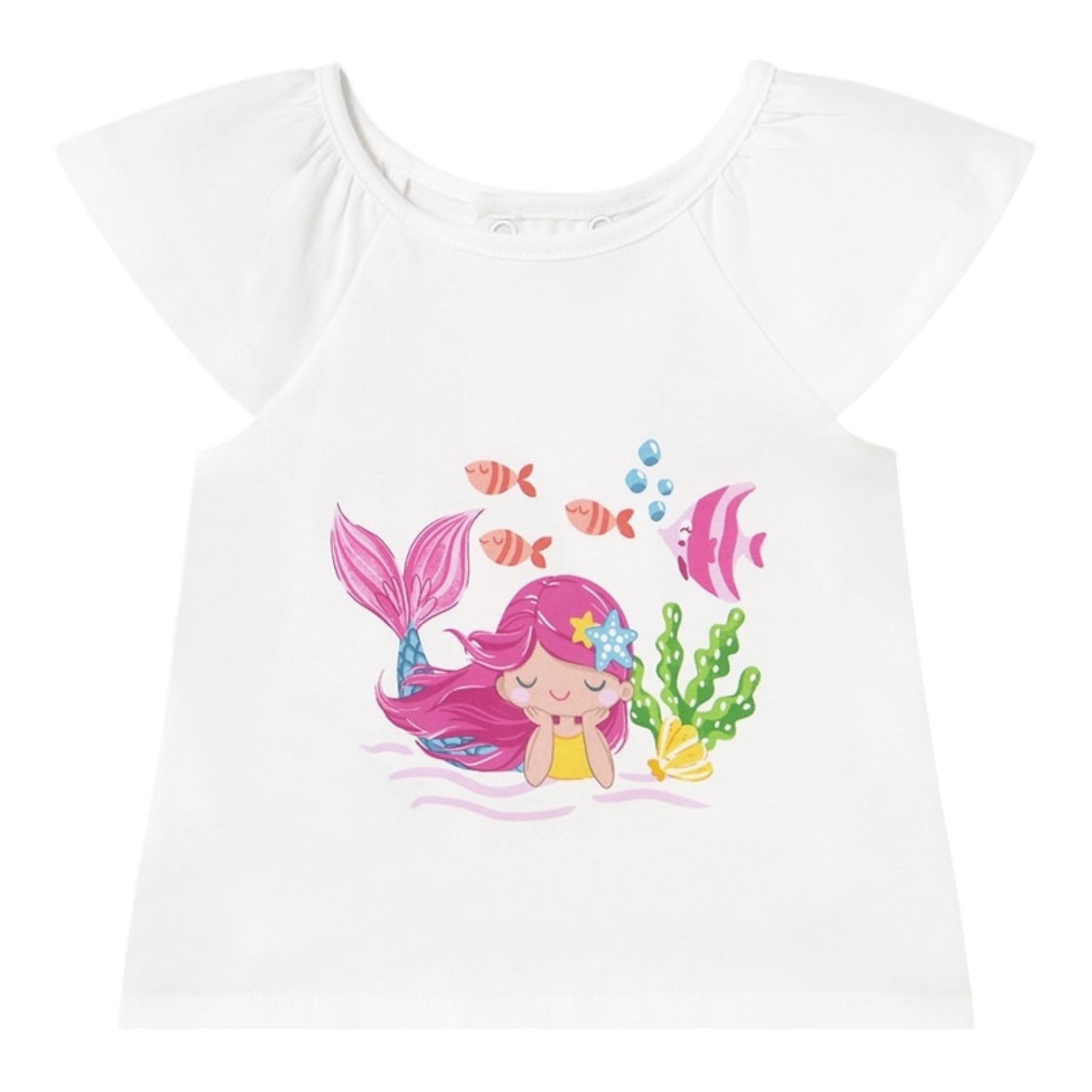 Mayoral Completo 3 Pezzi 2 T-Shirt-Short per Neonata 1232X BIANCO MAYORAL 