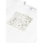 Mayoral T-Shirt Girocollo Tinta Unita con Stampa per Neonata 105N BIANCO MAYORAL 