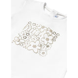 Mayoral T-Shirt Girocollo Tinta Unita con Stampa per Neonata 105N BIANCO MAYORAL 