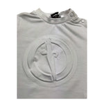 Cesare Paciotti T-Shirt Girocollo Tinta Unita con Stampa per Neonato TSP5114B BIANCO CESARE PACIOTTI 