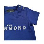 John Richmond T-Shirt Girocollo Tinta Unita con Stampa per Neonato RIP26002TS BLU JOHN RICHMOND 