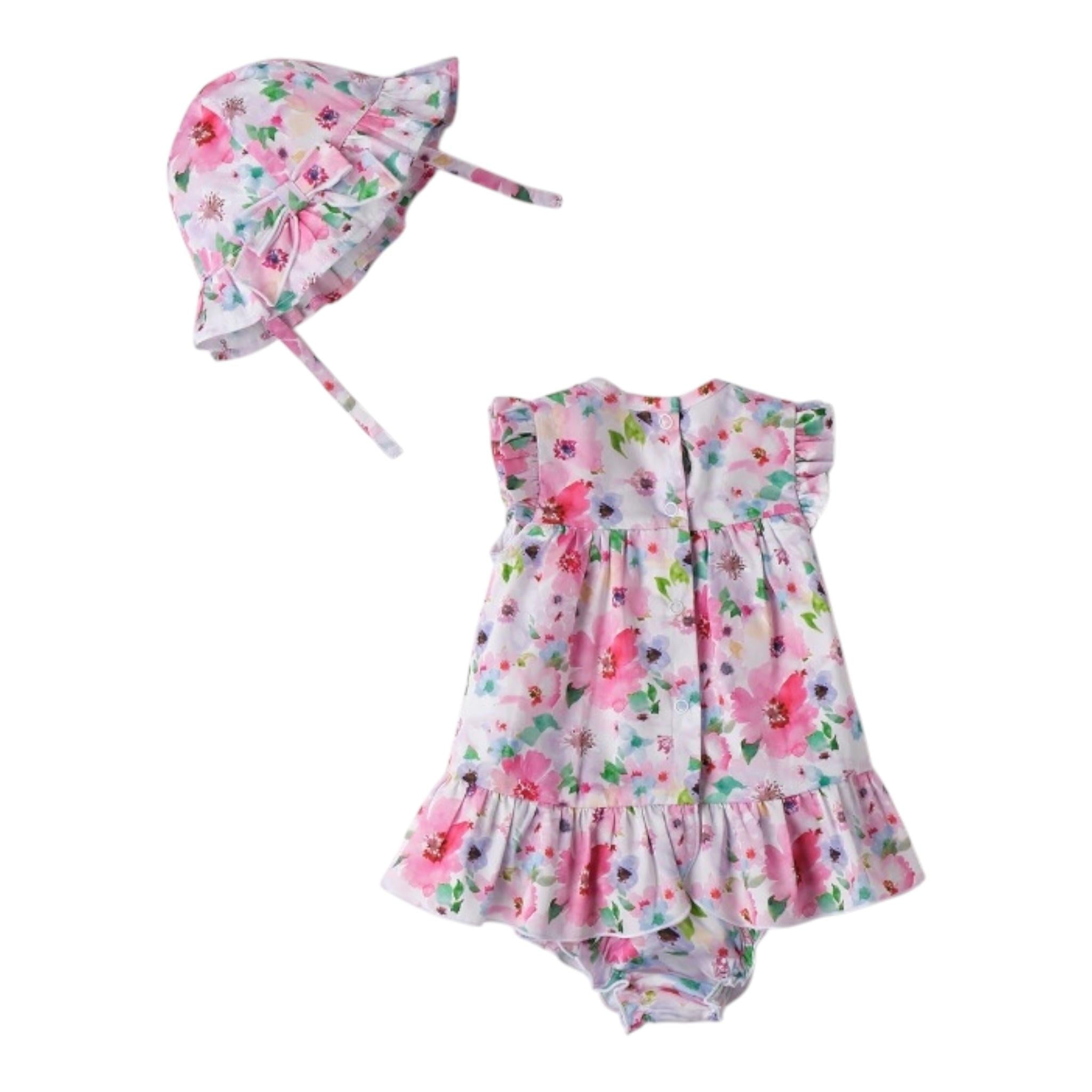 Minibanda Completo 3 Pezzi Cappello-T-Shirt-Coulotte per Neonata 3B784 BIANCO MINIBANDA 