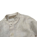 La Stupenderia Camicia tinta unita con Collo Coreano Beige per Bambino TCCM73J BEIGE LA STUPENDERIA 