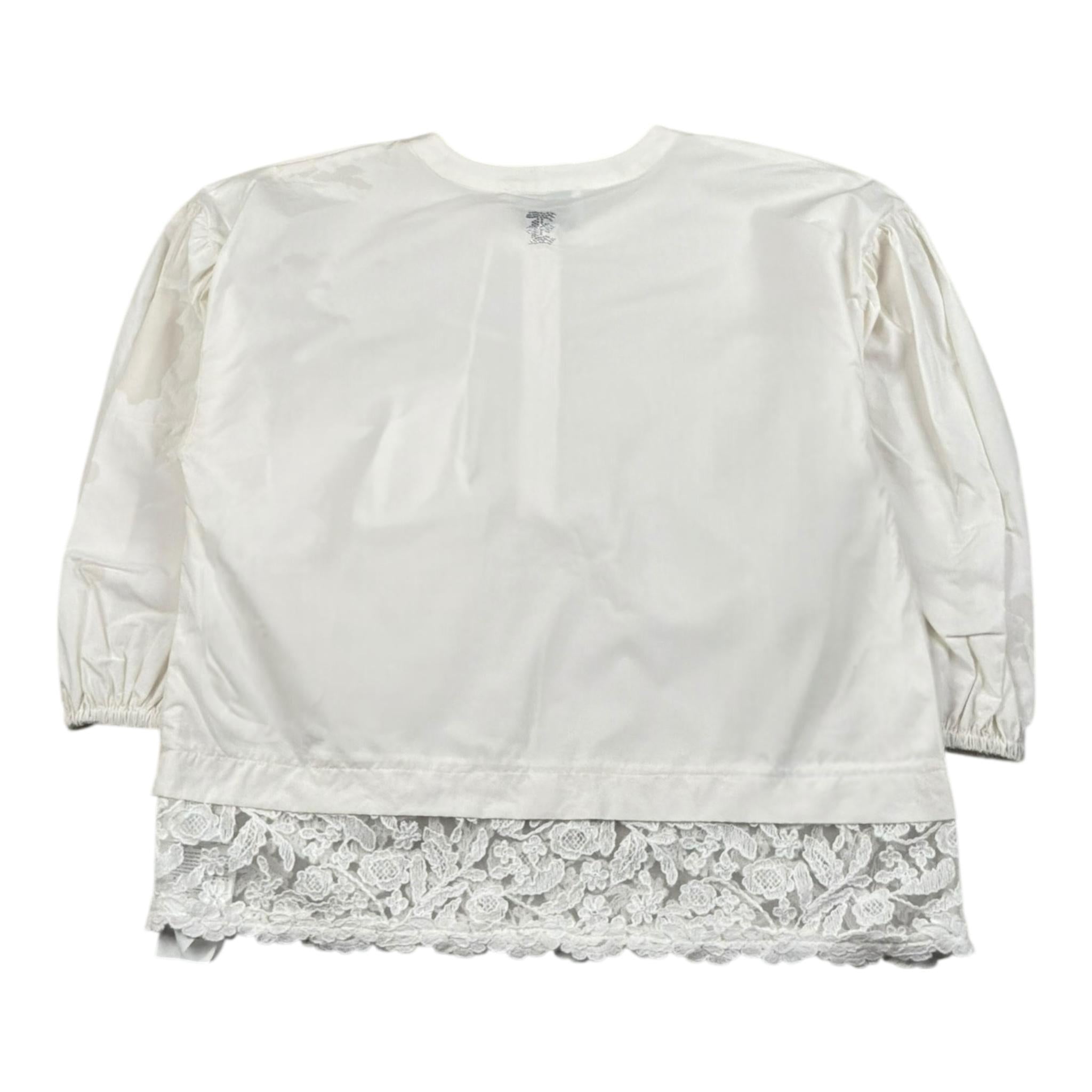 Ermanno Scervino Camicia Manica Lunga Tinta Unita con Ricami per Bambina SFCA029 BIANCO ERMANNO SCERVINO 