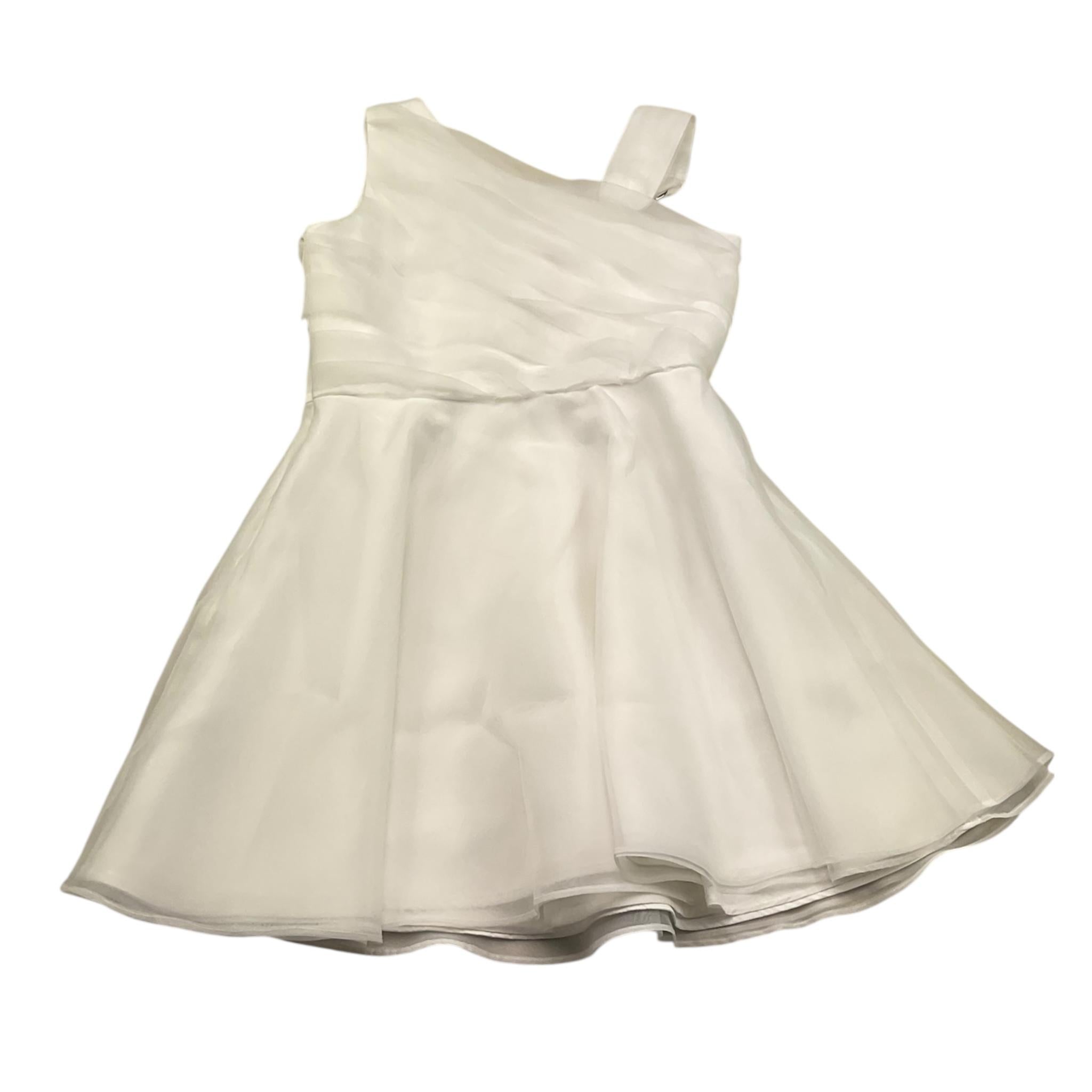 Liu Jo Abito Giromanica Tinta Unita con Tulle per Bambina GA5036X BIANCO LIU JO 