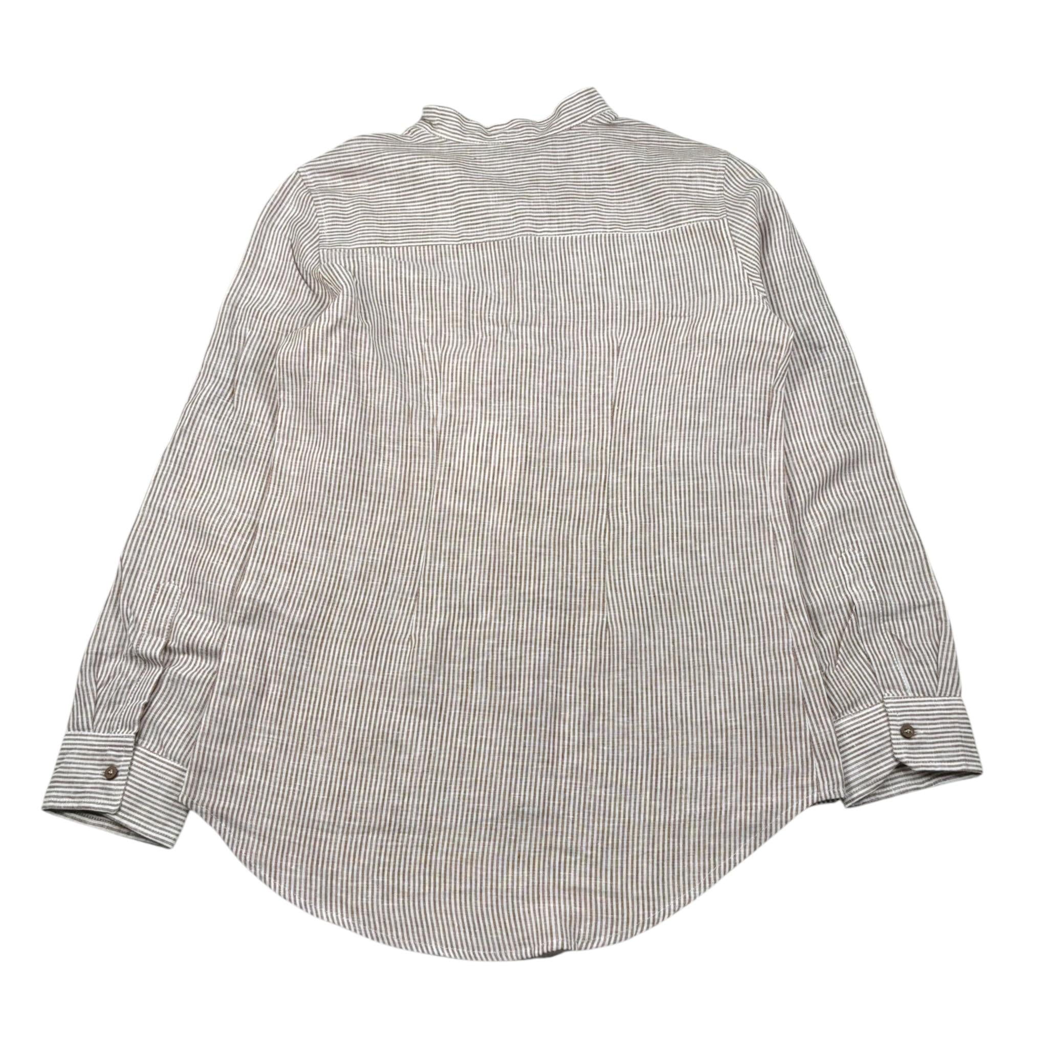 Over-D Camicia Bicolore con Fantasia A Righe per Bambino OK1085SCM BIANCO/MARRONE OVER-D 
