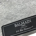 Balmain T-Shirt Girocollo Tinta Unita con Logo per Bambino BV8P41 GRIGIO BALMAIN 