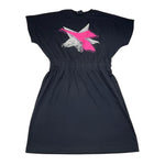 Diadora Abito Tinta Unita con Stampa per Bambina S4DIJGDR118 NERO DIADORA 