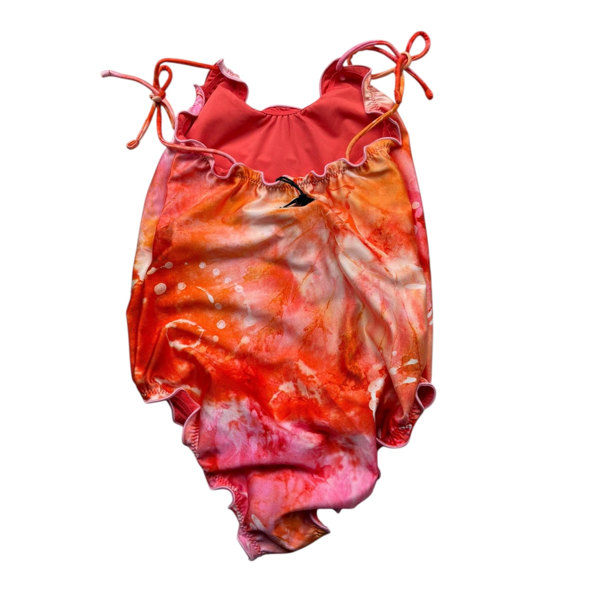 Mefui Costume Intero Tinta Unita con Bretelle per Bambina MJ251532X32 ARANCIONE MEFUI 