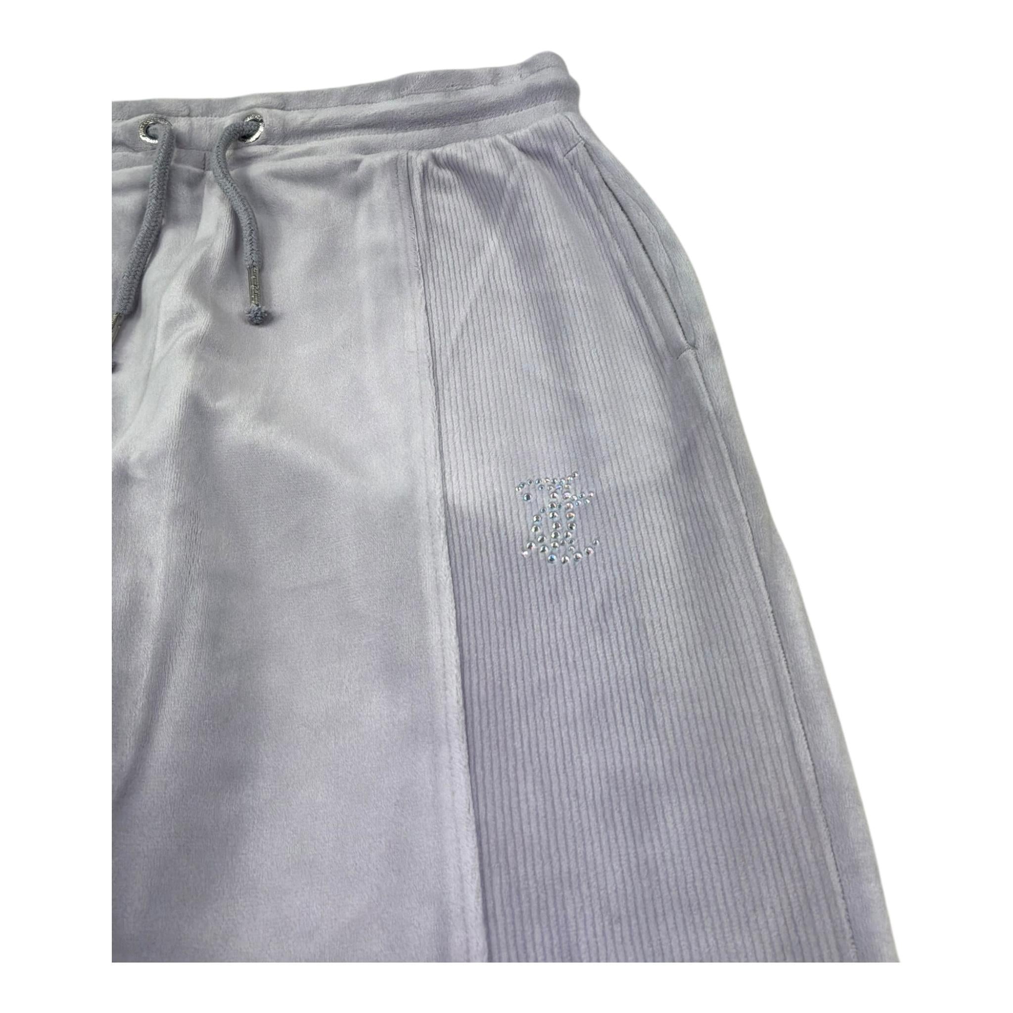 Juicy Couture Pantalone In Velluto Tinta Unita per Bambina JBX6605 LILLA JUICY COUTURE 