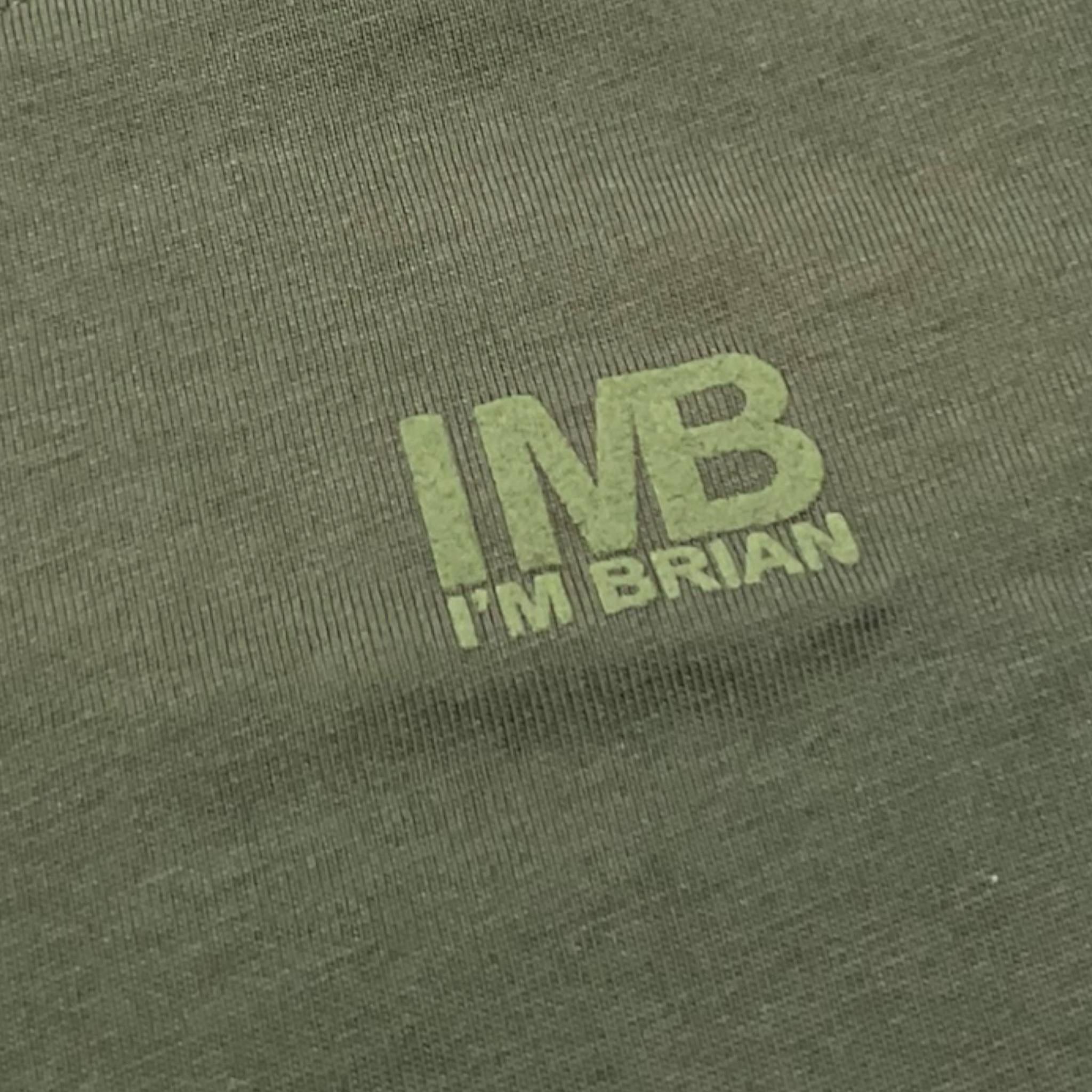 I'M BRIAN t-shirt girocollo tinta unita con logo Verde per Bambino TS3142J VERDE I'M BRIAN 