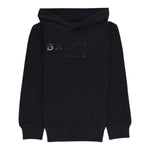 BALMAIN felpa chiusa con cappuccio tinta unita con logo Nero per Bambino BV4P00 NERO BALMAIN 