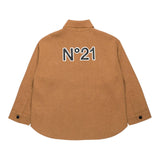 N°21 camicia tinta unita con bottoni Cammello per Bambino N21A02X CAMMELLO N°21 