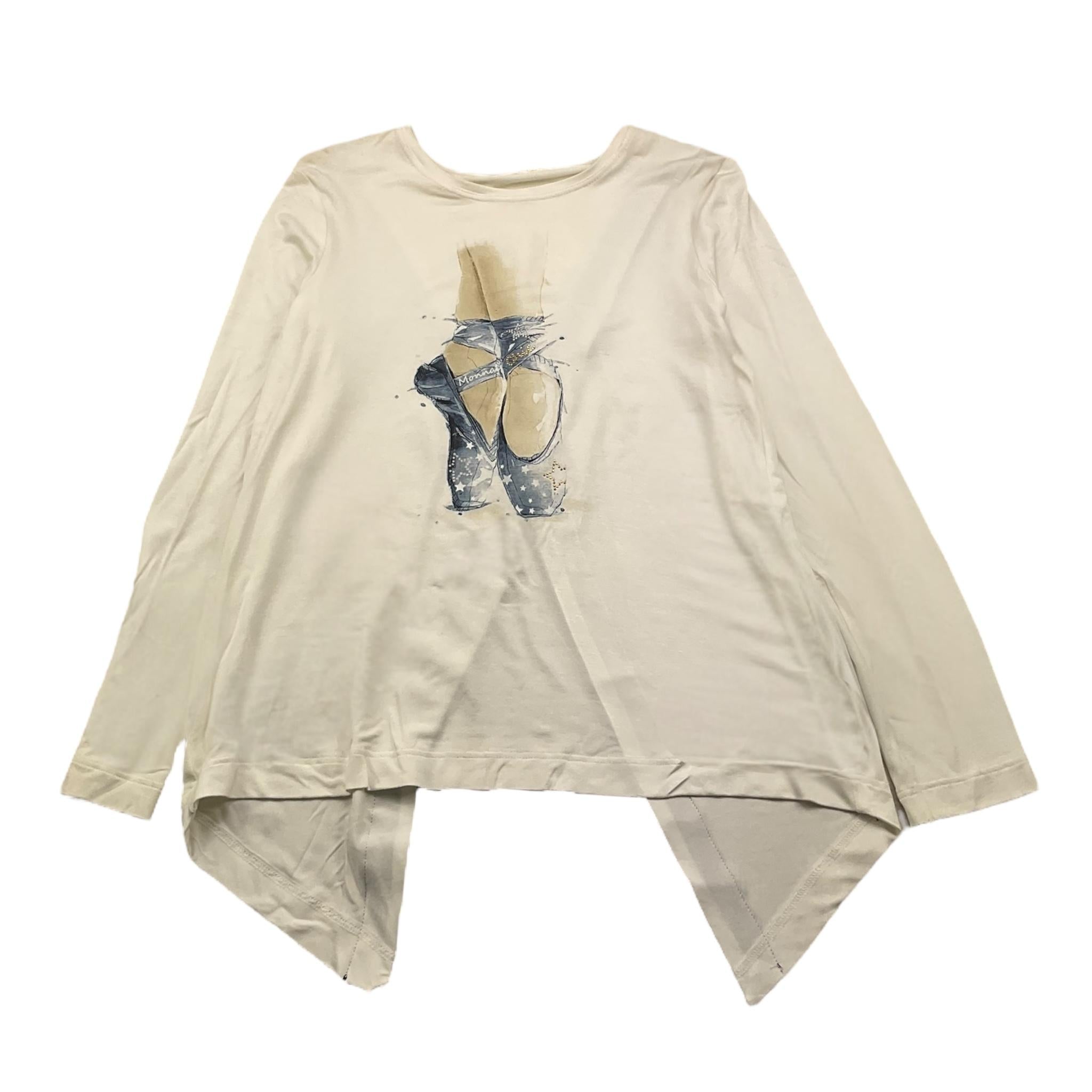 MONNALISA shirt girocollo tinta unita con apertura posteriore Panna per Bambina 710617PE PANNA MONNALISA 