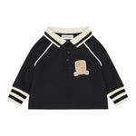 EMPORIO ARMANI polo tinta unita con colletto in contrasto Blu per Neonato 6DHFJQN BLU EMPORIO ARMANI 