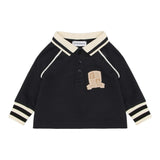 EMPORIO ARMANI polo tinta unita con colletto in contrasto Blu per Neonato 6DHFJQN BLU EMPORIO ARMANI 