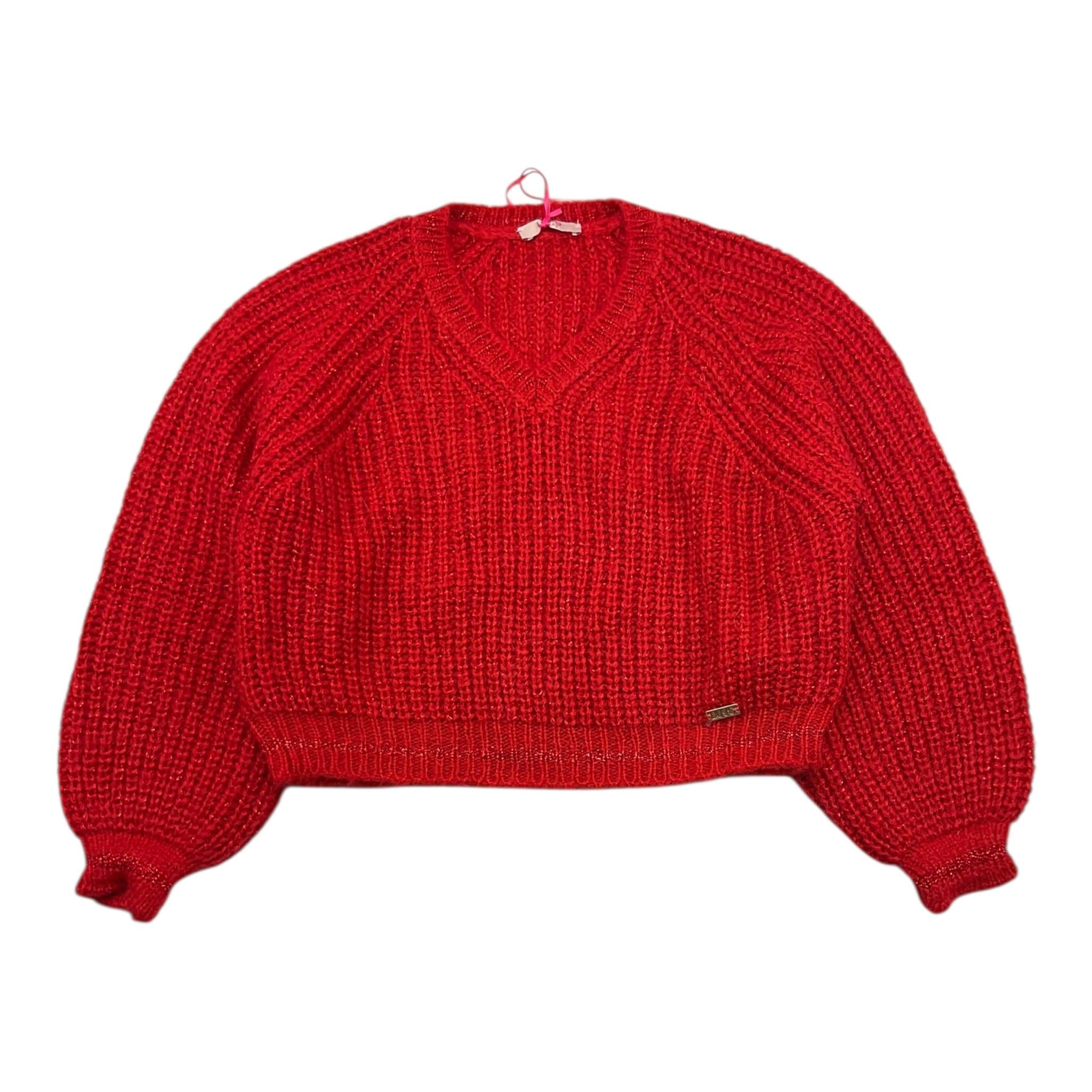 LIU JO maglia girocollo tinta unita Rosso per Bambina GF3234 ROSSO LIU JO 