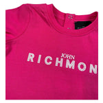 John Richmond Abito Mezza Manica Tinta Unita con Logo per Neonata RIP26034VE FUXIA JOHN RICHMOND 