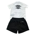 John Richmond Completo 2 Pezzi Camicia-Bermuda Bicolore per Neonato RIP26076CE BIANCO/NERO JOHN RICHMOND 