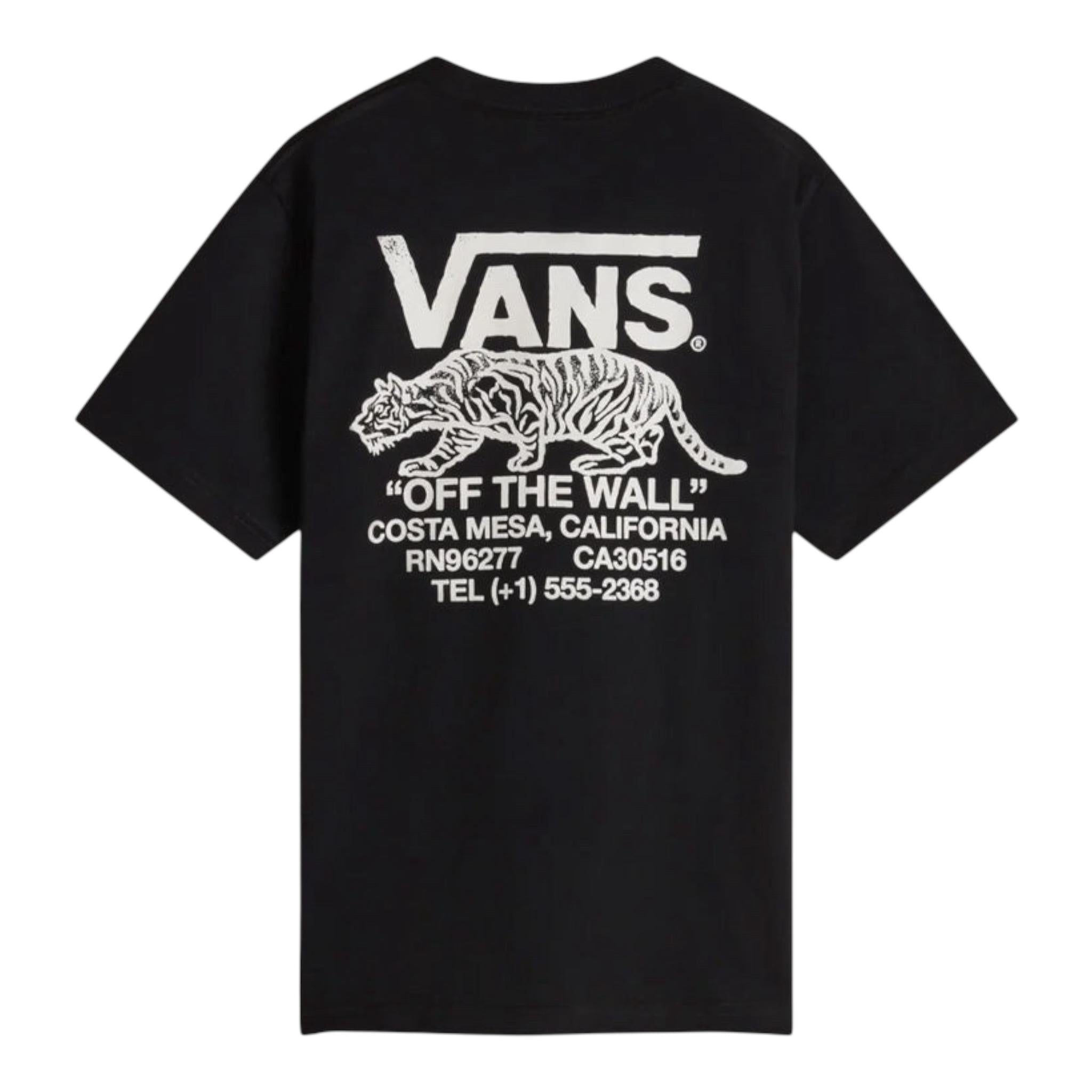 Vans T-Shirt Girocollo Tinta Unita con Stampa per Bambino VN000MK2BLK NERO VANS 
