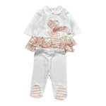 Marlu' Completo 2 Pezzi Shirt-Ghettina per Neonata EP2917 BIANCO MARLU' 