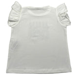 Liu Jo T-Shirt Girocollo Tinta Unita con Stampe per Bambina KA5084X BIANCO LIU JO 