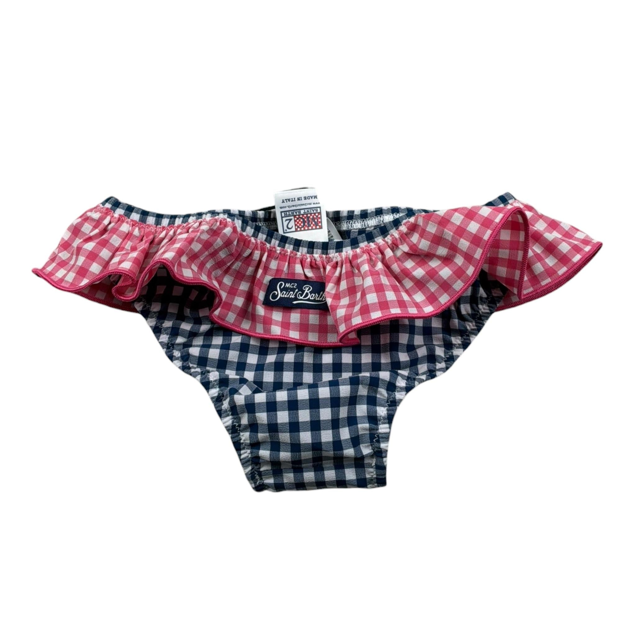 Saint Barth Mutandina Fantasia Quadretti per Bambina MELL001 BLU SAINT BARTH 