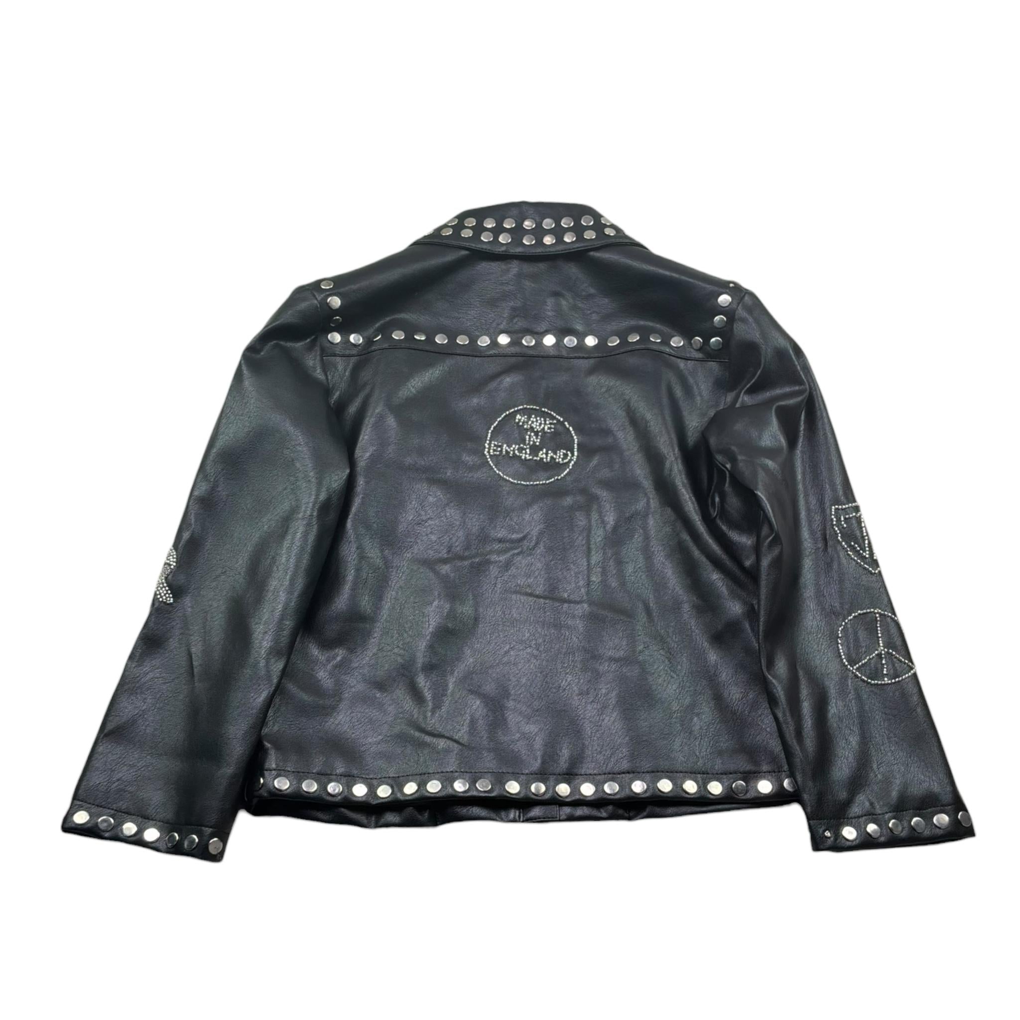 John Richmond Giubbino Ecopelle Tinta Unita con Borchie per Bambina RBP26174GB NERO JOHN RICHMOND 