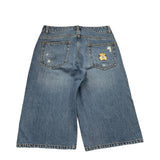 Moschino Bermuda In Denim Tinta Unita per Bambino HUQ026 BLU MOSCHINO 