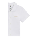 Boss Camicia Mezza Manica Tinta Unita per Neonato J52092X BIANCO BOSS 
