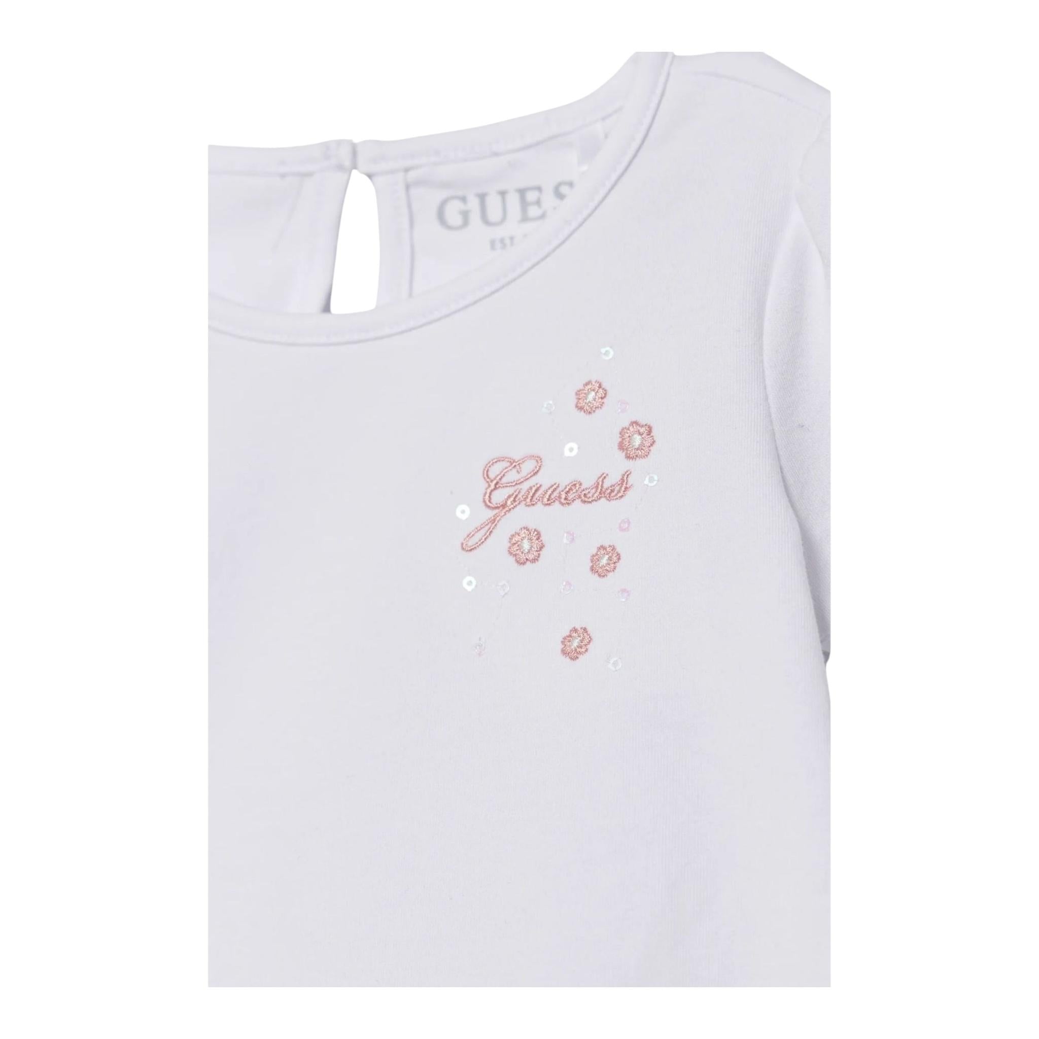 Guess Completo 2 Pezzi T-Shirt-Gonna per Neonata A5RG00K6YW0 BIANCO/ROSA GUESS 