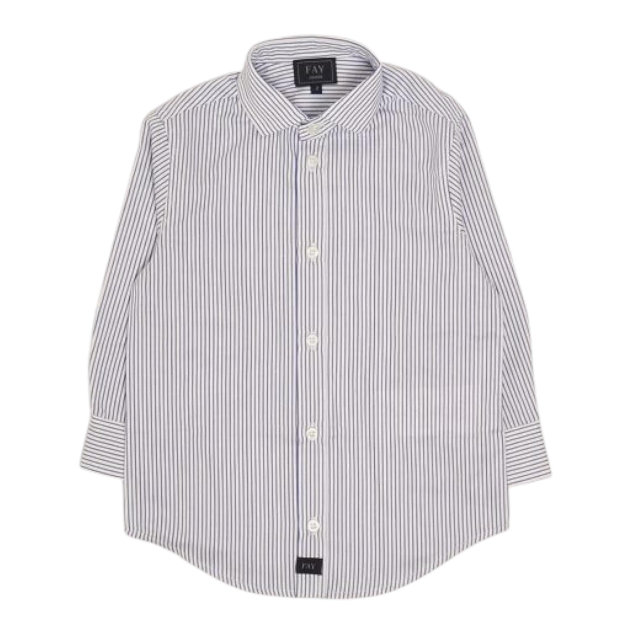 Fay Camicia Tinta Unita con Fantasia A Righe per Neonato FW5P20N BIANCO/BLU FAY 