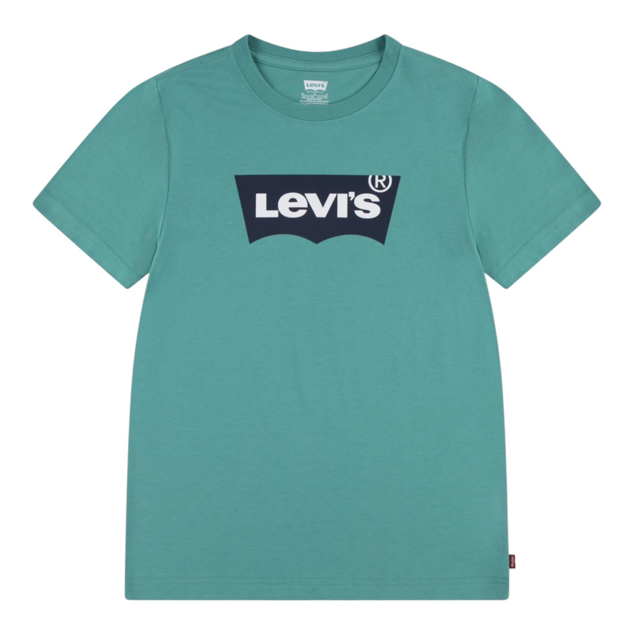 Levi'S T-Shirt Tinta Unita con Logo per Bambino 9E8157X VERDE LEVI'S 