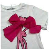 M+E' T-Shirt Girocollo tinta unita con Stampa Bianco per Neonata UE1389 BIANCO M+E' 