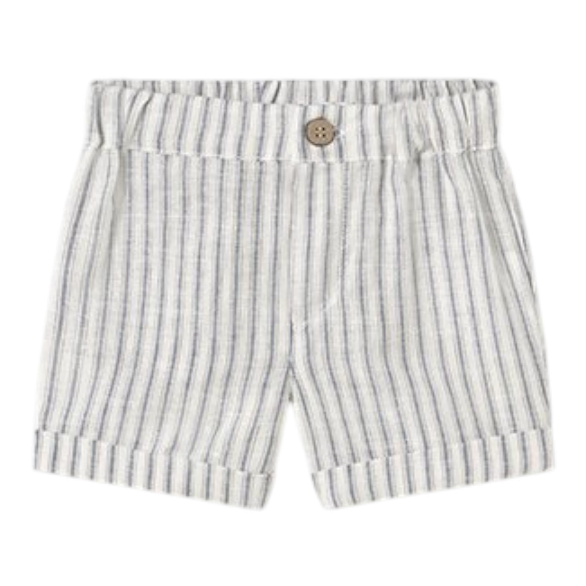 Mayoral Bermuda Tinta Unita con Fantasia A Righe per Neonato 1208 BIANCO MAYORAL 