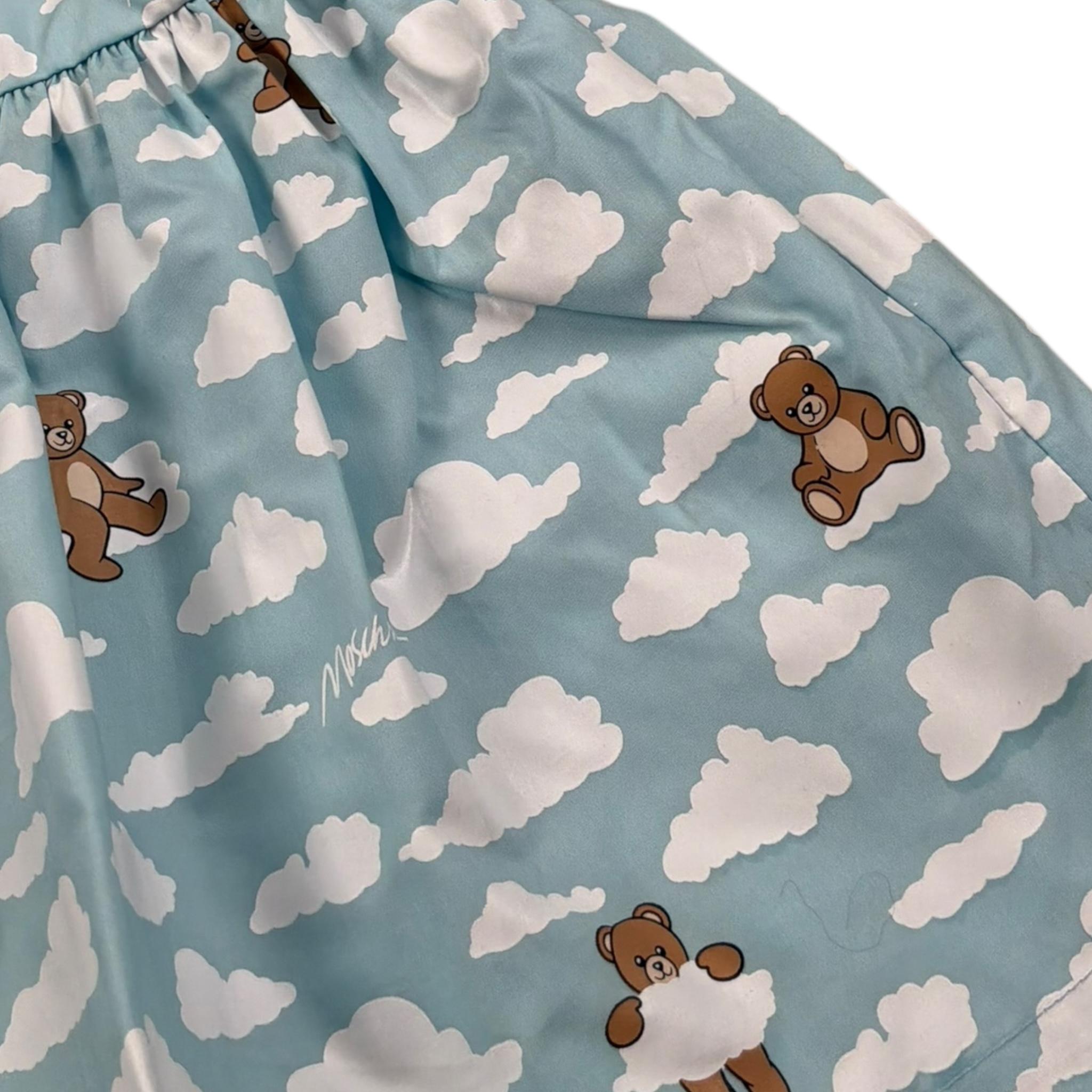 Moschino Abito Tinta Unita con Stampa per Neonata MDV0DN AZZURRO MOSCHINO 