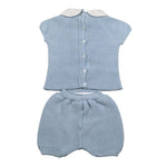 Juliana Completo 2 Pezzi T-Shirt-Culotte Tinta Unita per Neonato 25074 AZZURRO JULIANA 