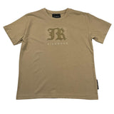 JOHN RICHMOND t-shirt girocollo tinta unita con stampa in contrast Beige per Bambino RBA25008TS BEIGE JOHN RICHMOND 