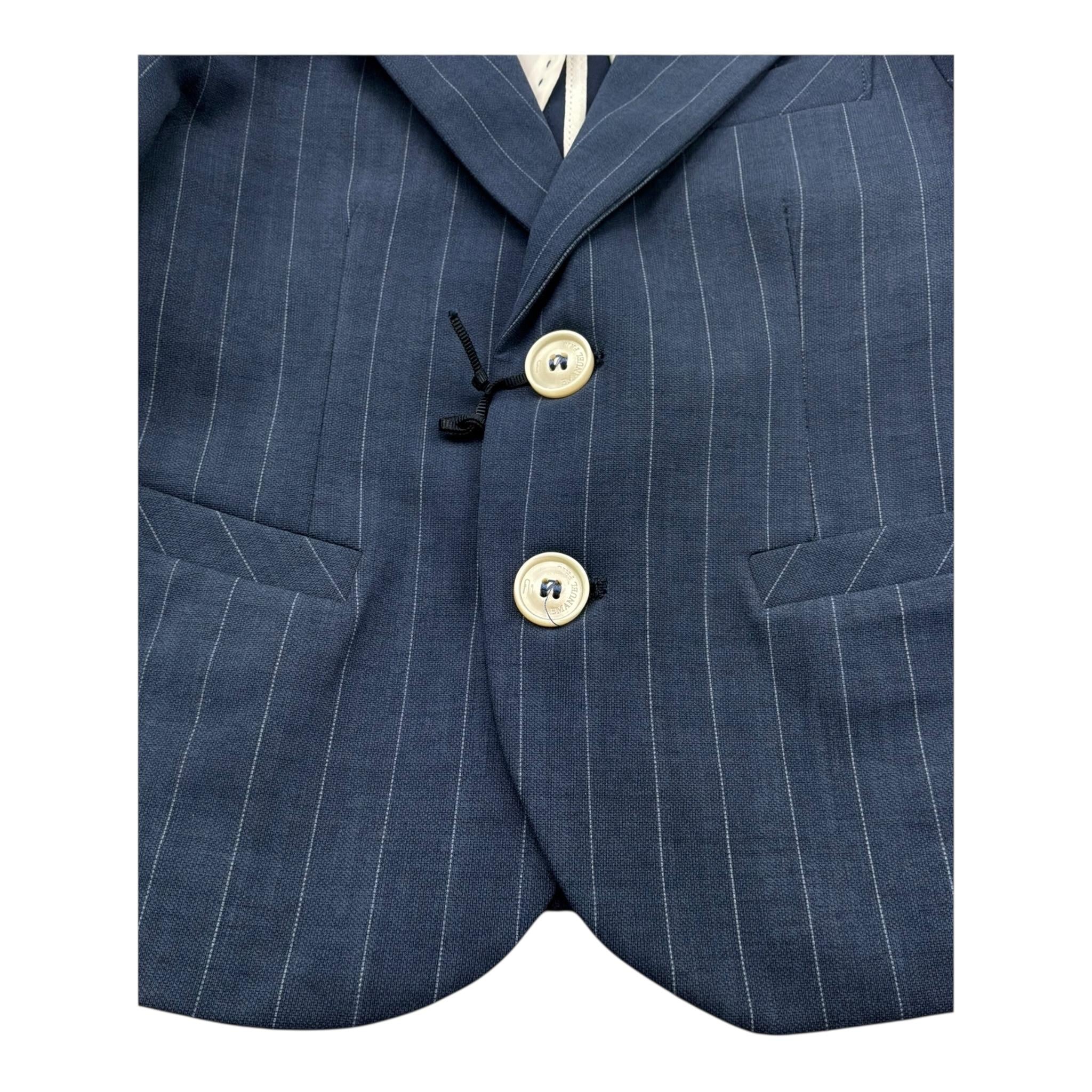 Emanuel Pris Giacca Tinta Unita Fantasia A Righe per Bambino EGC1126B BLU EMANUEL PRIS 