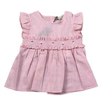 J.O. Milano Camicia Mezza Manica Tinta Unita con Ricami per Neonata 576E1 ROSA J.O. MILANO 