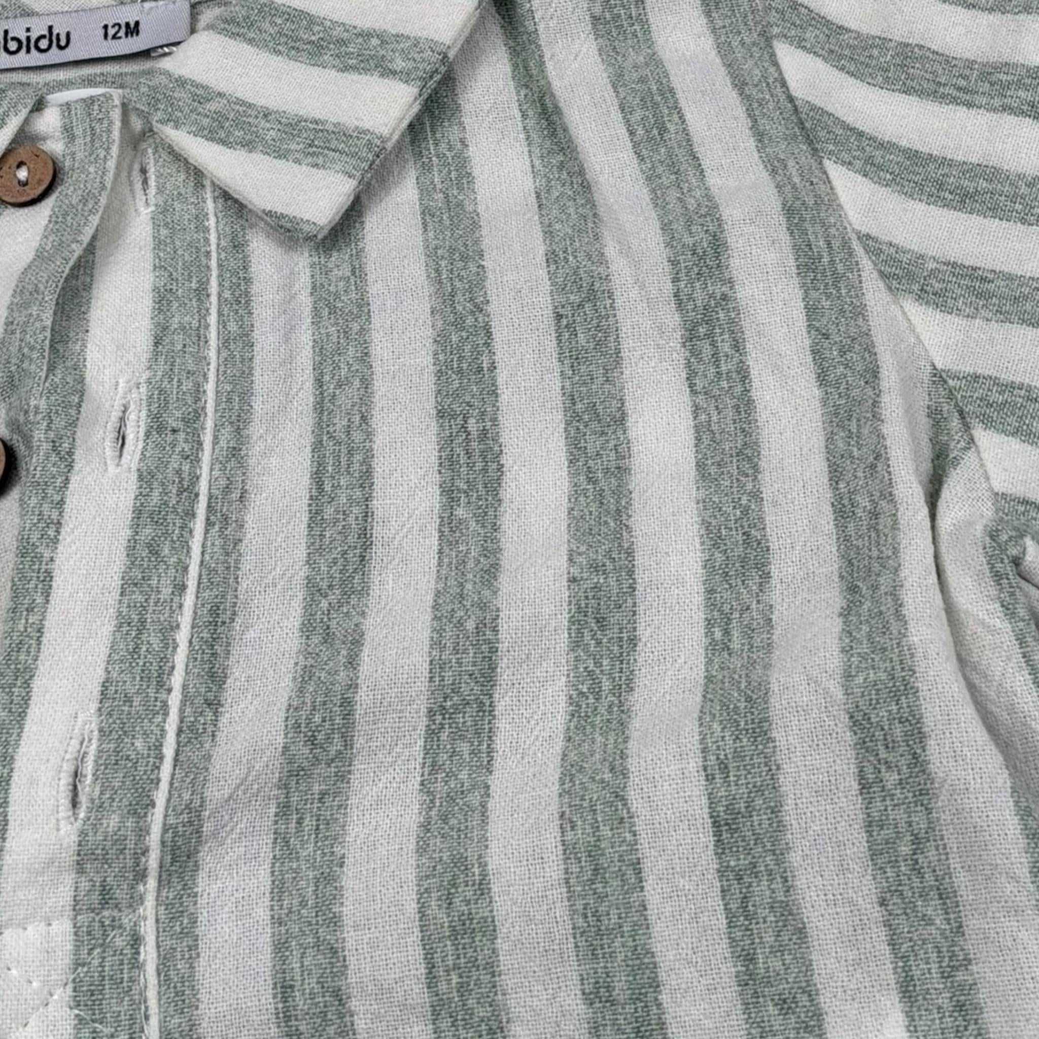Babidu Completo 2 Pezzi Camicia-Bermuda per Neonato 40409N VERDE BABIDU 
