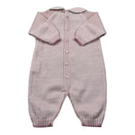 Marlu' Tutina Manica Lunga Tinta Unita con Ricami per Neonata EB2410 ROSA MARLU' 
