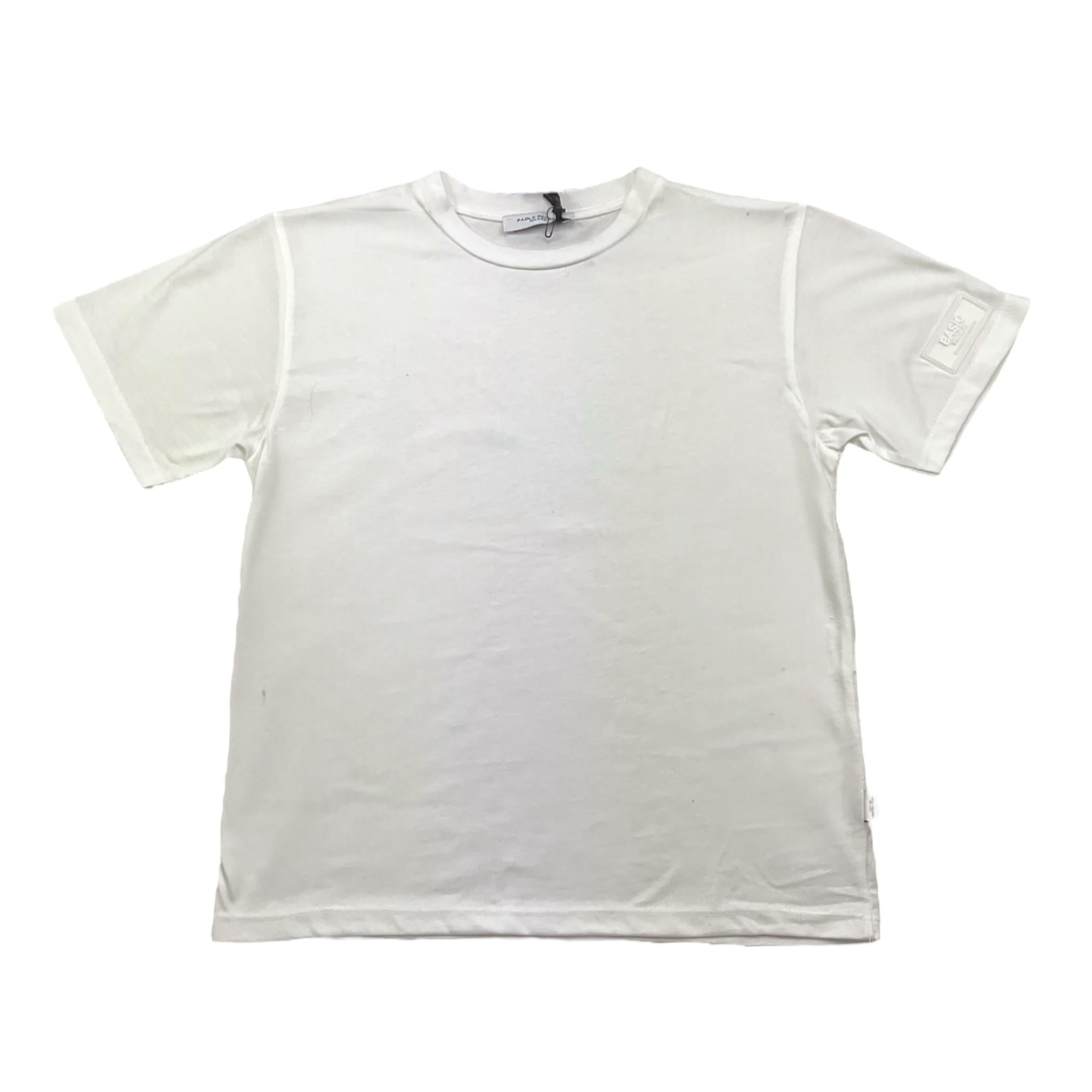 PAOLO PECORA t-shirt tinta unita girocollo Bianco per Bambino PP3822 BIANCO PAOLO PECORA 