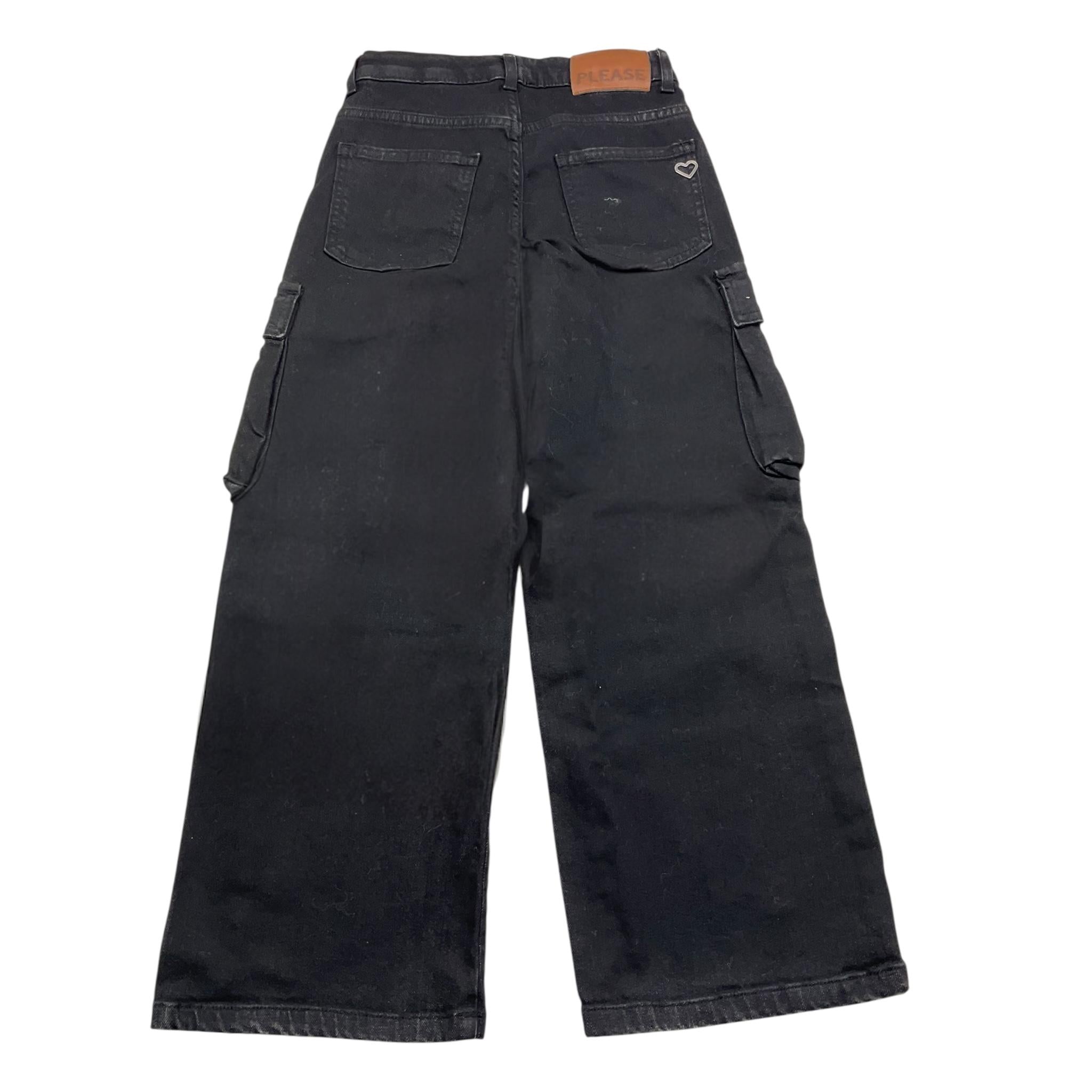 ICEBERG jeans tinta unita modello palazzo Nero per Bambina PH13010G66 NERO ICEBERG 