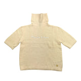 MANILA GRACE maglia tinta mezza manica unita collo alto con stampa Panna per Bambina MFJF24M185 PANNA MANILA GRACE 