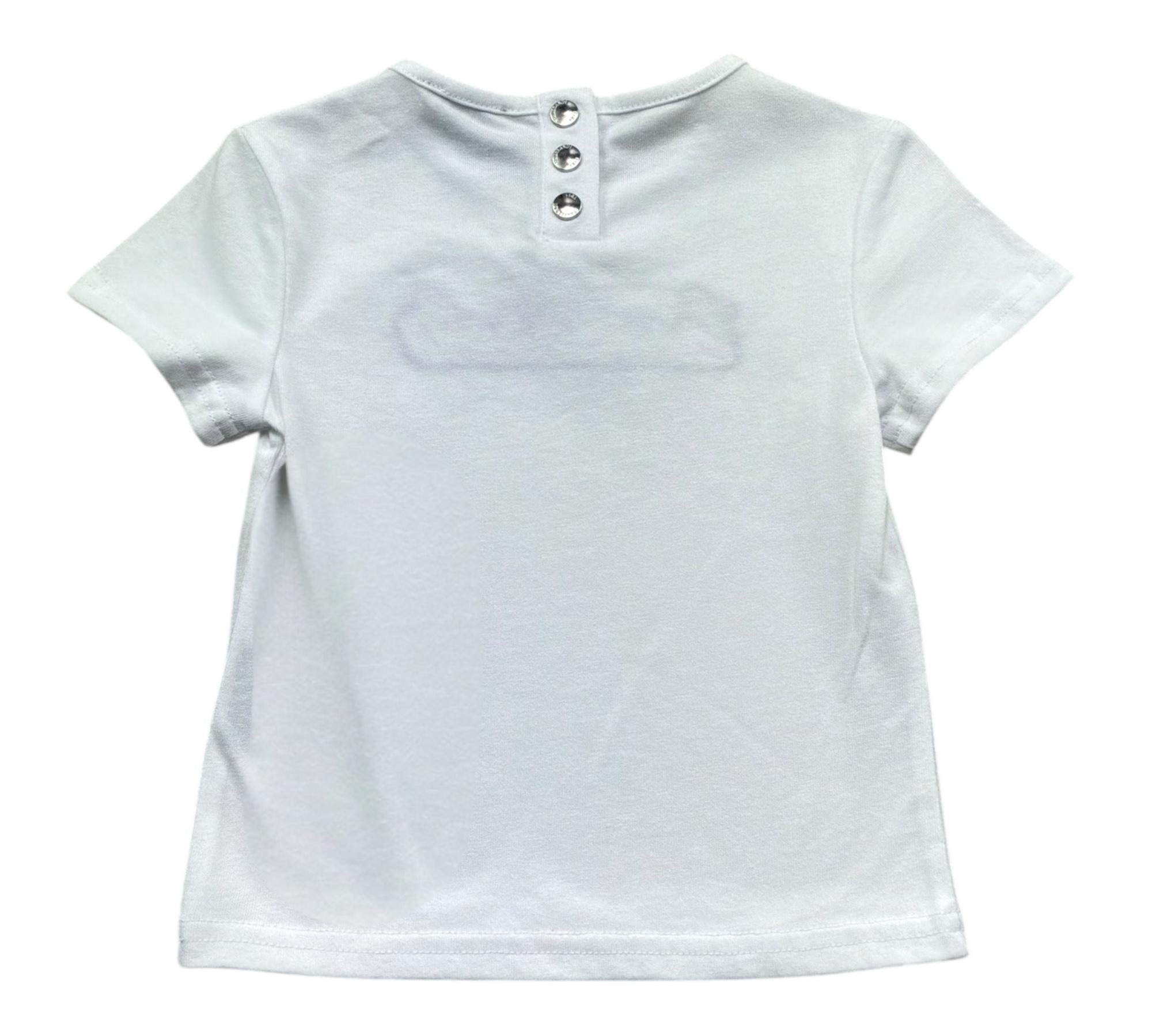 Trussardi T-Shirt Girocollo Tinta Unita con Logo per Neonato TIP26124TS BIANCO TRUSSARDI 