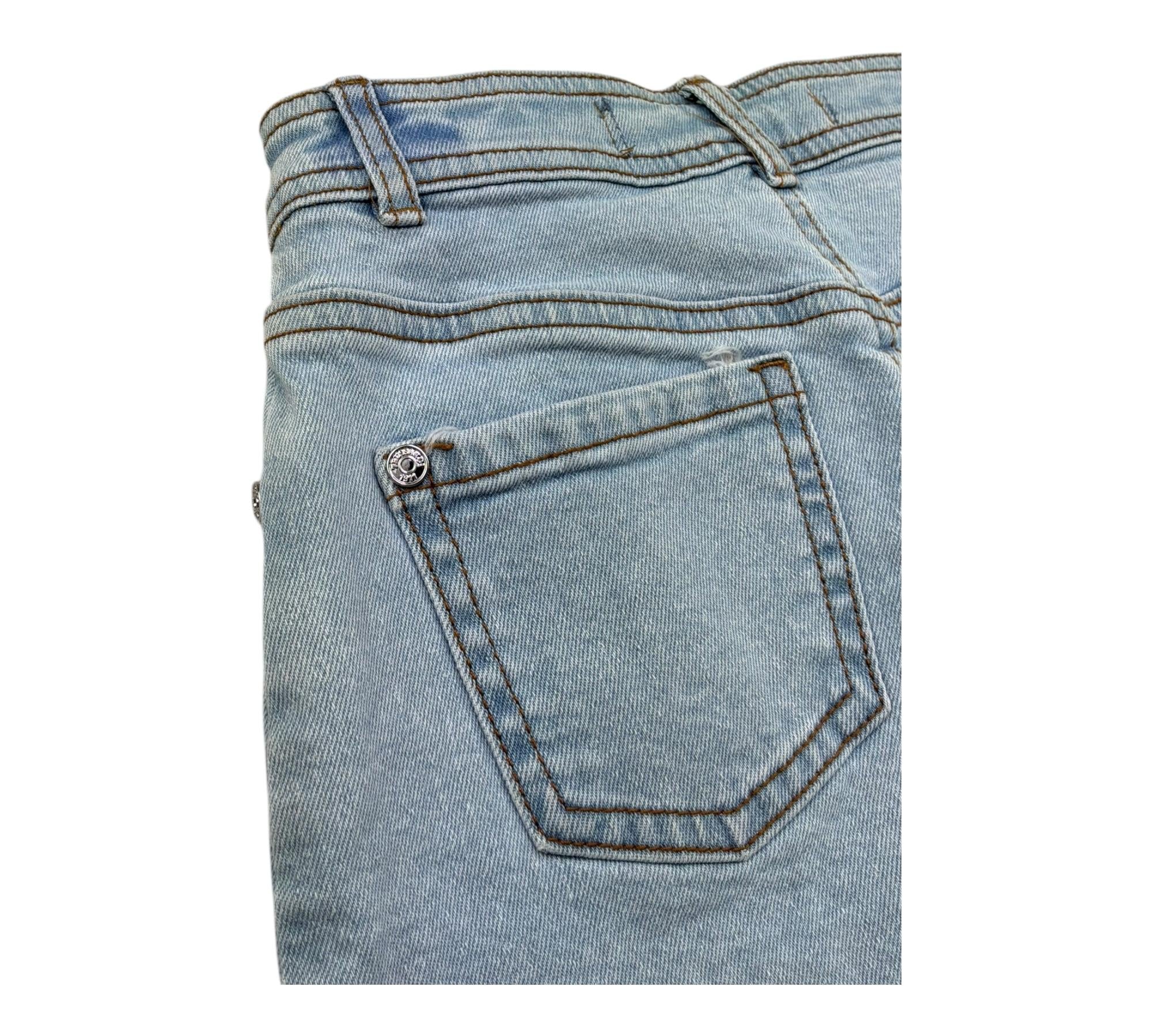 Trussardi Gonna In Denim Tinta Unita con Girovita Regolabile per Bambina TGP26020GO AZZURRO TRUSSARDI 