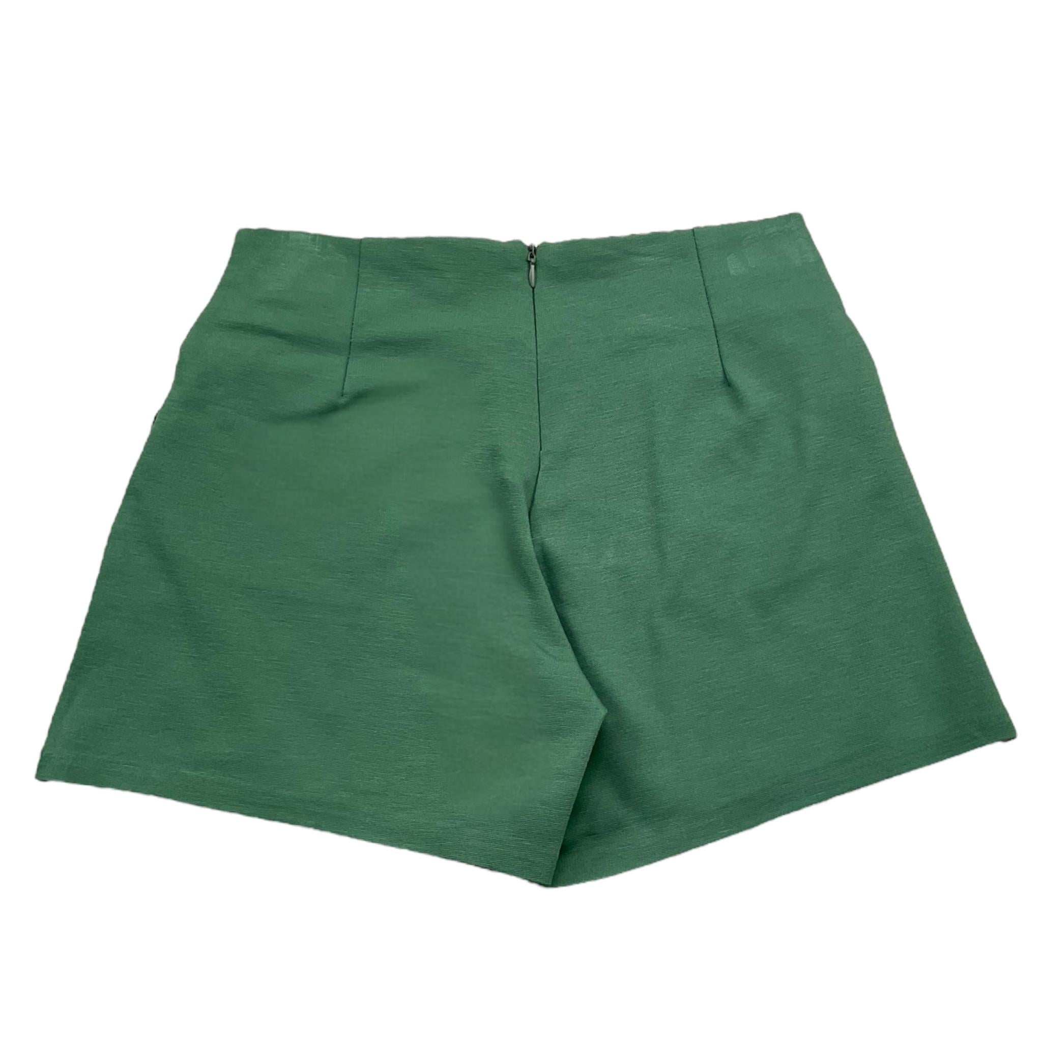 FUN & FUN short tinta unita cn bottoni in contrasto Verde per Bambina FCBSO00128 VERDE FUN & FUN 