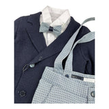 BABY A. completo 4 pezzi camicia-giacca-pantalone-papillon Blu per Neonato B2907 BLU BABY A. 