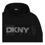 DKNY abito tinta unita con cappuccio Nero per Bambina D60256 NERO DKNY 